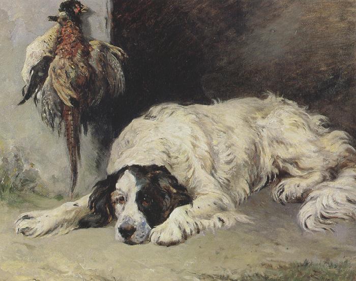 John emms An English Setter at the end of the Day (mk37) oil painting image